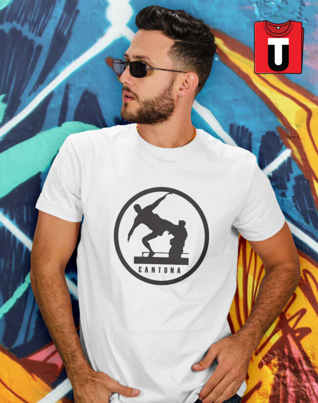 Ringed Air Jordan Style T-shirt Inspired by Cantona’s Kung Fu Kick - Image 3