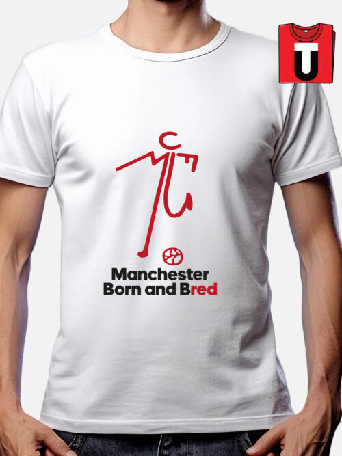 Vintage Manchester United Stick Man T-Shirt Design