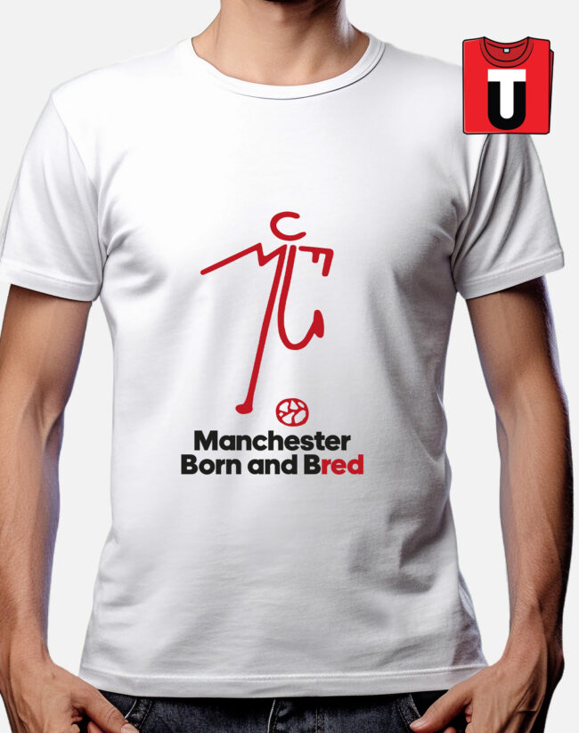 Vintage Manchester United Stick Man T-Shirt Design