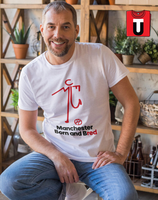 Vintage Manchester United Stick Man T-Shirt Design - Image 4