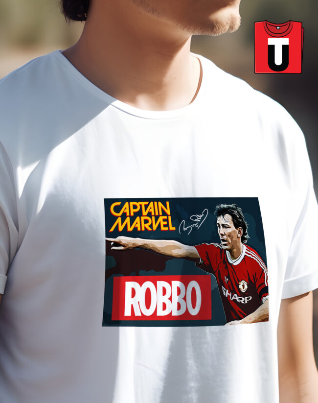 Bryan Robson Captain Marvel T-Shirt - Image 3