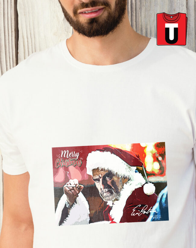 Eric Cantona Merry Christmas T-shirt Design - Image 2