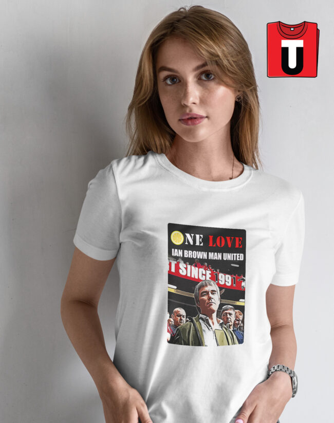 Ian Brown T-shirt Design Featuring Old Trafford Scene