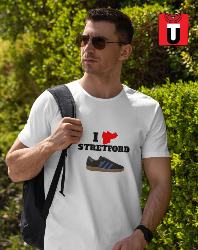 Stretford Map T-Shirt and adidas Trainer Combo - Image 3