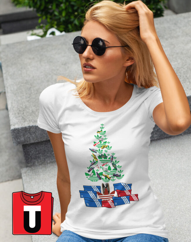Adidas Christmas Tree T-Shirt Design - Image 2