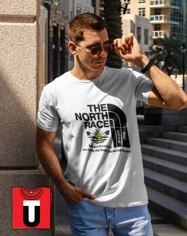 North Race Tshirt with Adidas Trefoil and Manchester Bee Design